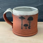 Large Mug With Mushroom on Dark Earthenware